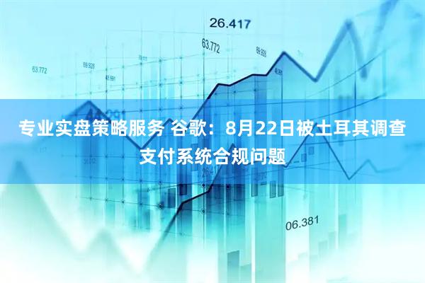 专业实盘策略服务 谷歌：8月22日被土耳其调查支付系统合规问题