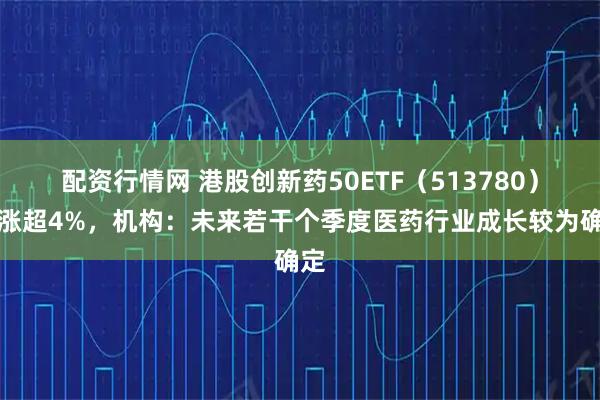 配资行情网 港股创新药50ETF（513780）大涨超4%，机构：未来若干个季度医药行业成长较为确定